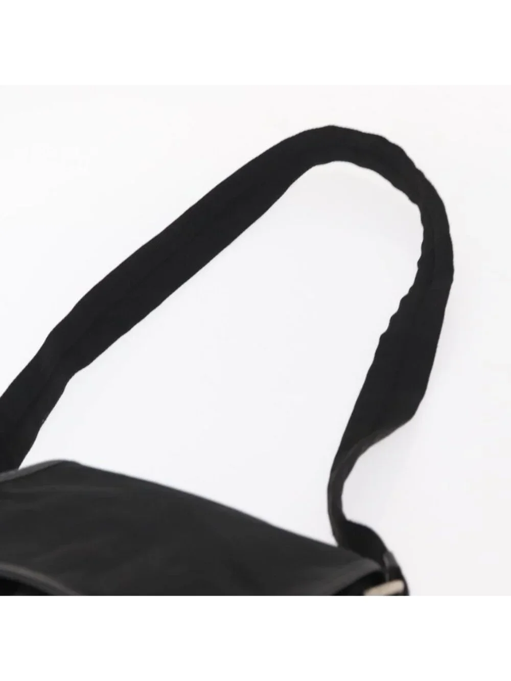 Authentic PRADA Shoulder Bag Nylon Black Silver - Picture 15 of 16